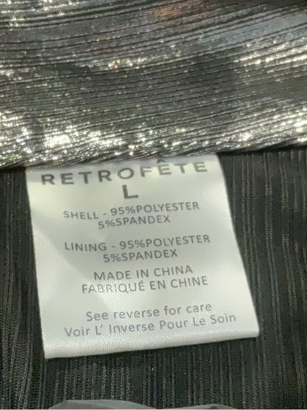 NWT Retrofête Metallic Silver Pleated Maxi Skirt High Slit Glam Skirt Size L - Picture 6 of 7